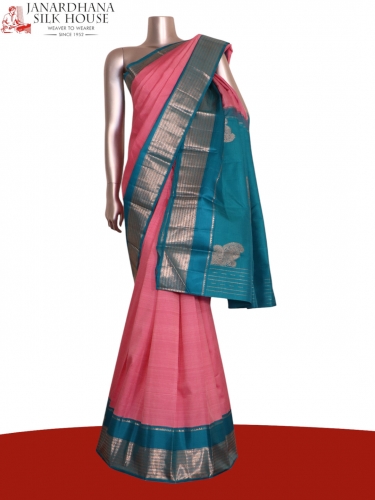 Pure Handloom Classic Pallu Kanjeevaram Silk Saree